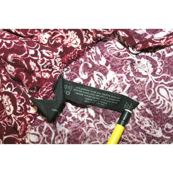 Aeropostale Womens Girls Romper Floral Maroon One Piece Jumpsuit Size S - Picture 6 of 7